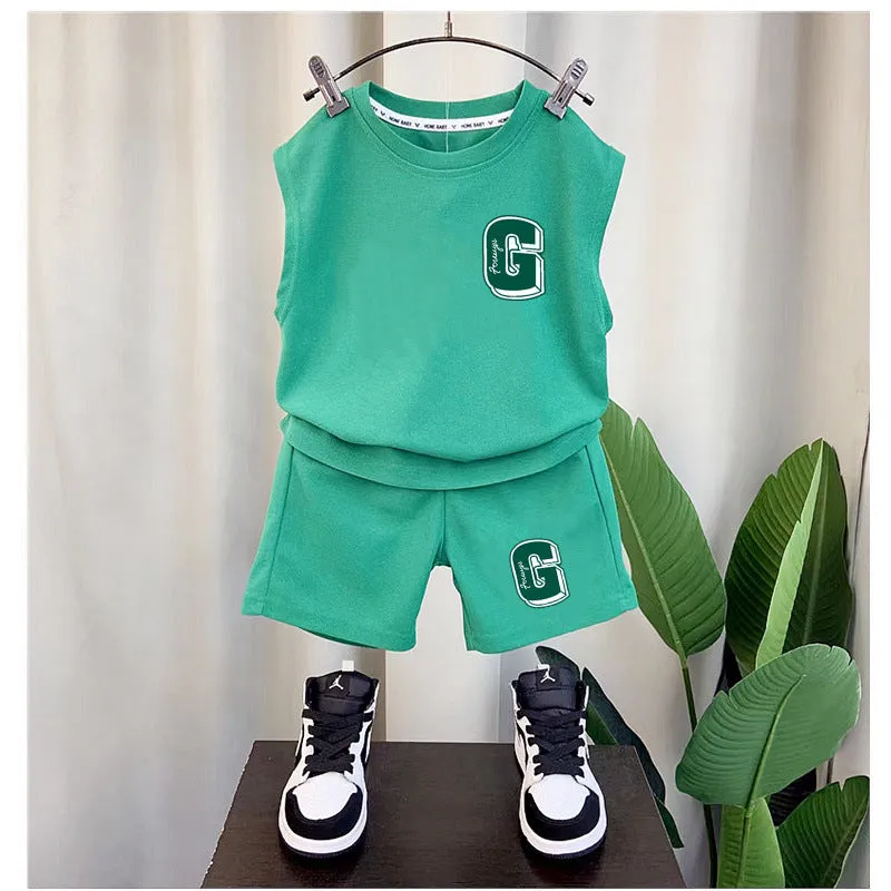 24 Summer New Boys' Vest Set