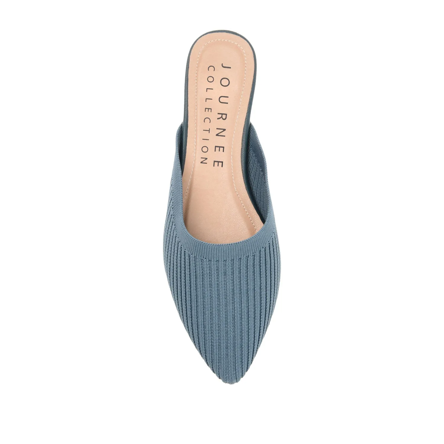 ANIEE MULE FLATS IN STATEMENT KNIT FABRIC