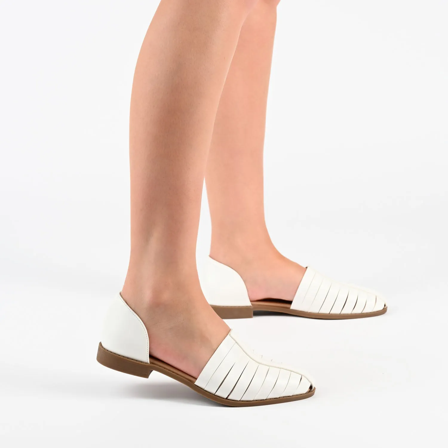 ANYAH D'ORSAY FLATS IN FAUX LEATHER