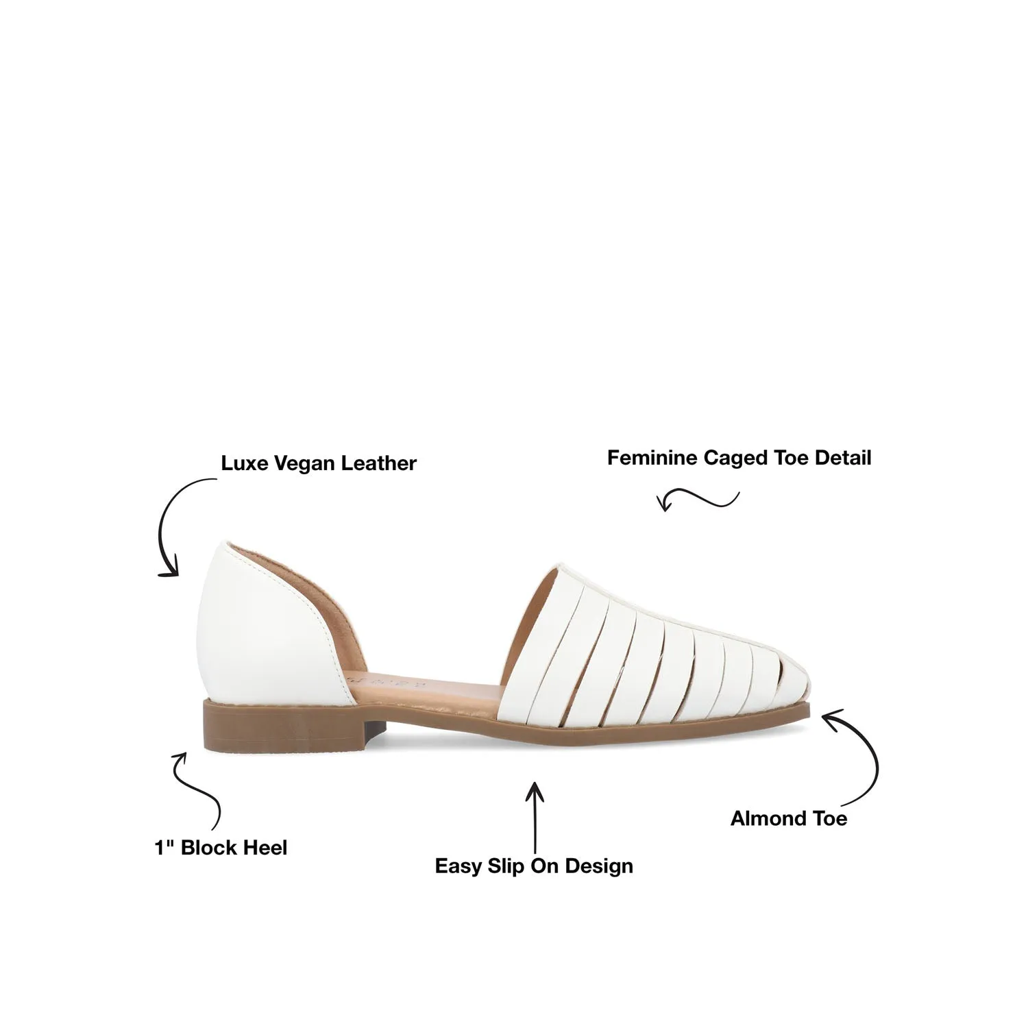 ANYAH D'ORSAY FLATS IN FAUX LEATHER