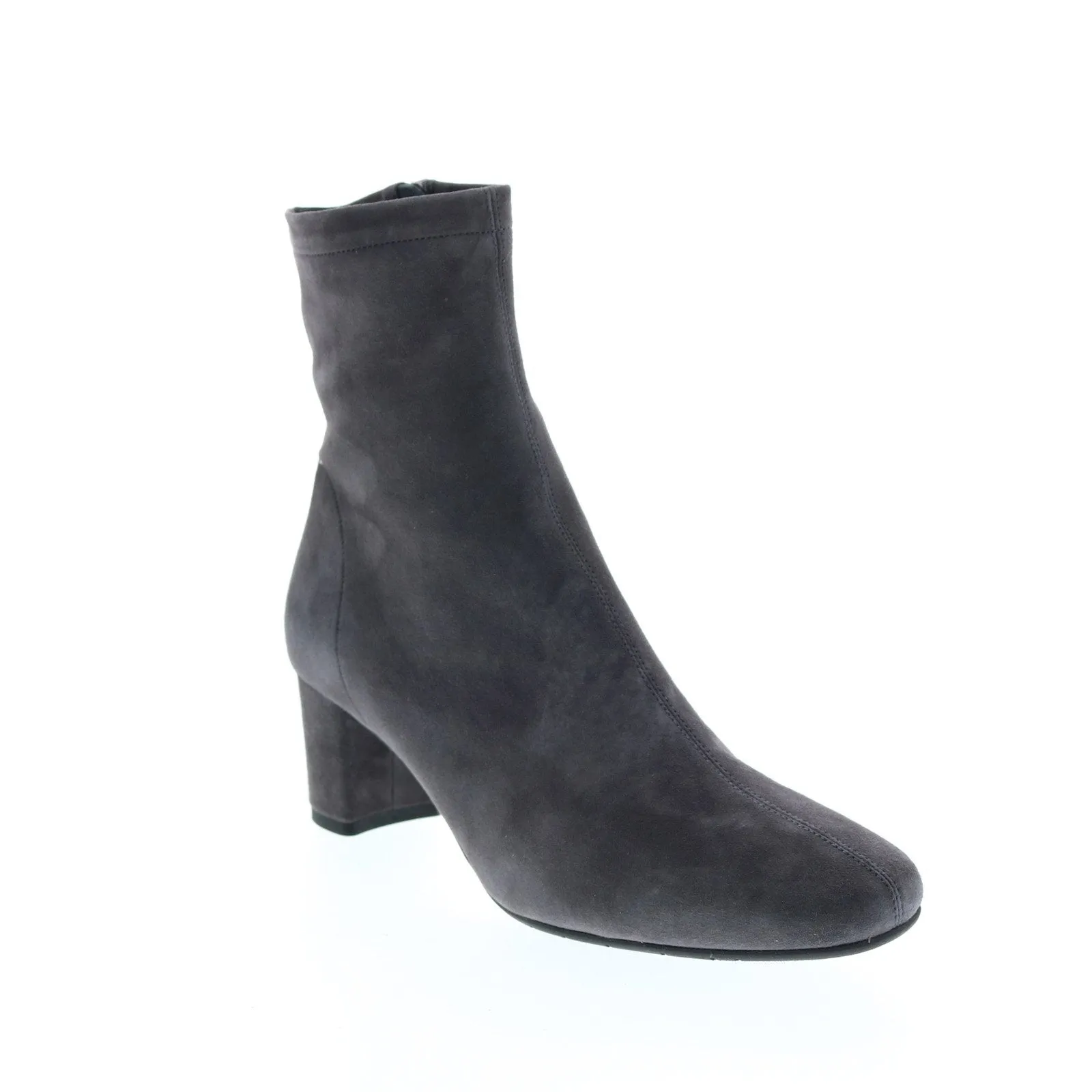 Aquatalia Britney Dress Suede 34L3528-ANT Womens Gray Suede Zipper Ankle & Booties Boots