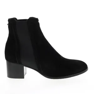 Aquatalia Neeva Suede Elastic 34L3573-BLK Womens Black Suede Chelsea Boots