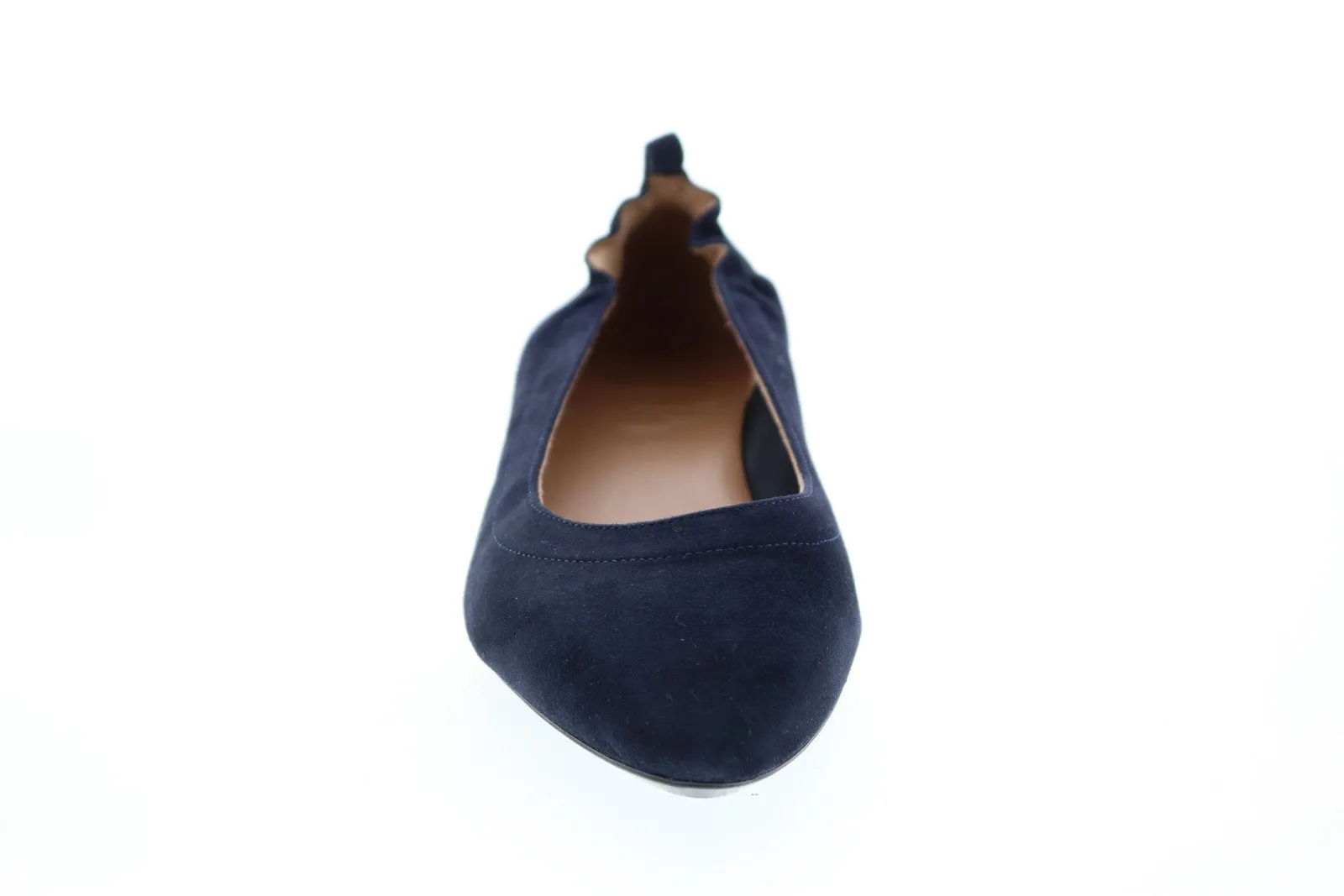 Aquatalia Pilara Dress Suede 34L2387-NVY Womens Blue Suede Flats Ballet Shoes