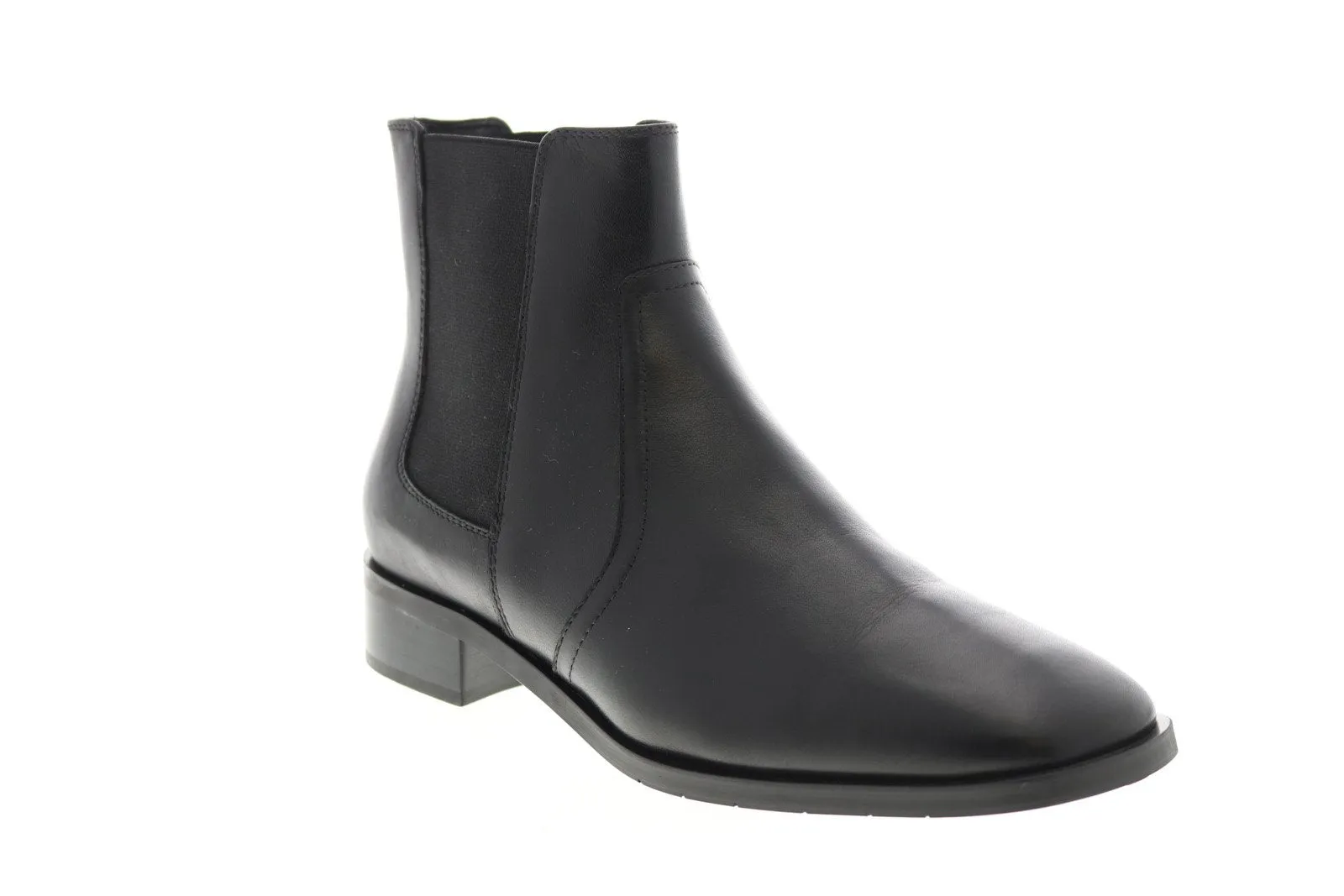 Aquatalia Tamera Calf Elastic 34L3824-BLK Womens Black Leather Chelsea Boots