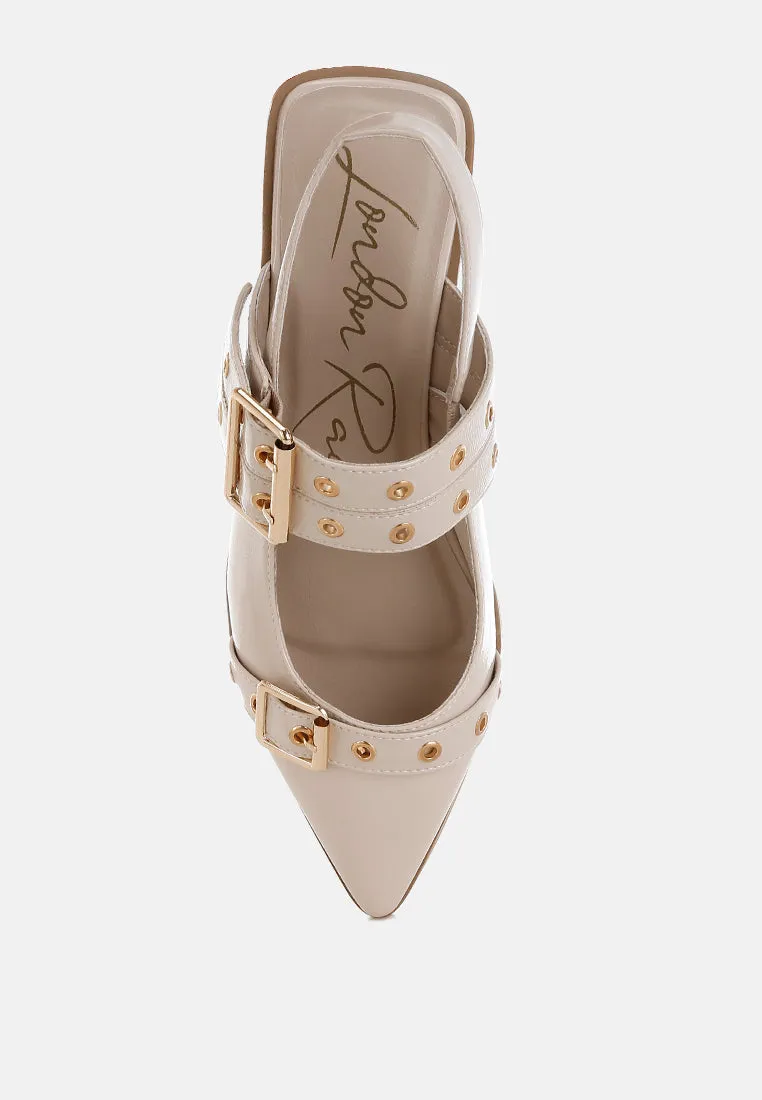 Betula Eyelets & Buckle Detail Flats