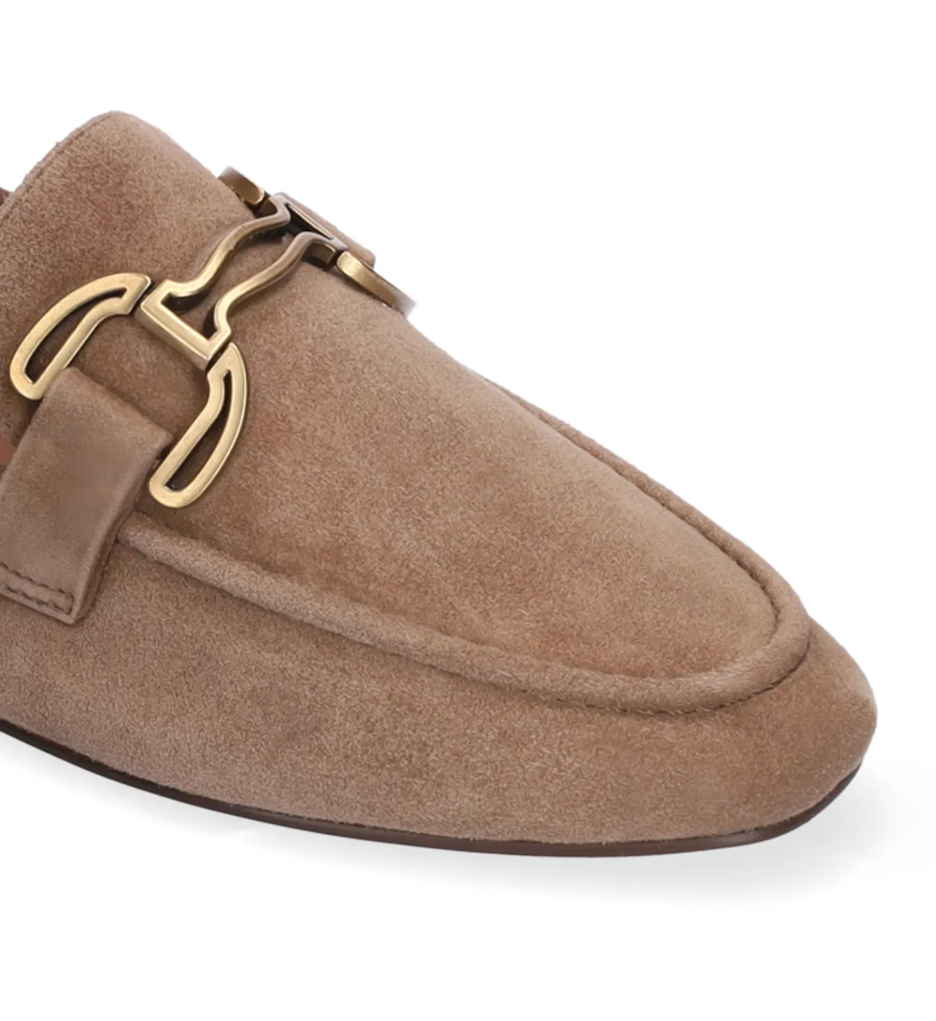 Bibi Lou Taupe Suede Loafers