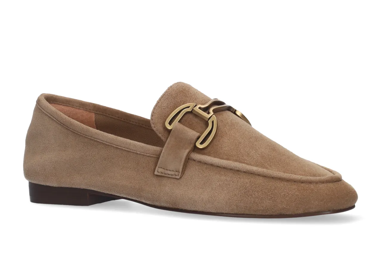 Bibi Lou Taupe Suede Loafers