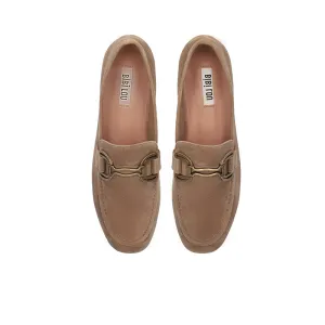 Bibi Lou Taupe Suede Loafers