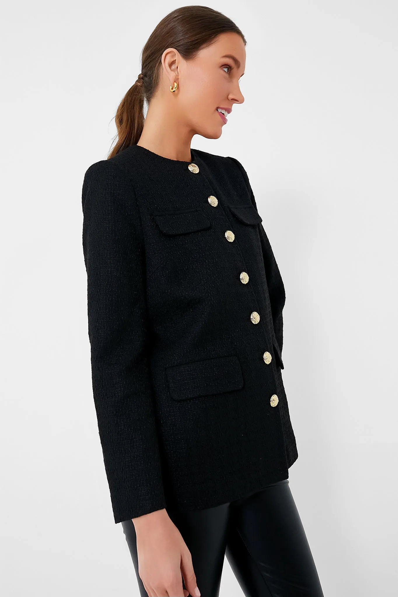 Black Tweed Jennings Jacket