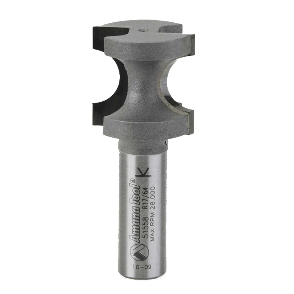 Bullnose Router Bit | 17⁄64 Radius x 1 1⁄32 Dia x 1 x 1⁄2"Shank | 51558 | 738685155585