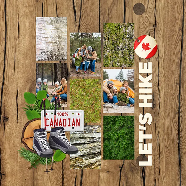 Canadian Adventure Elements Digital Scrapbook Kit