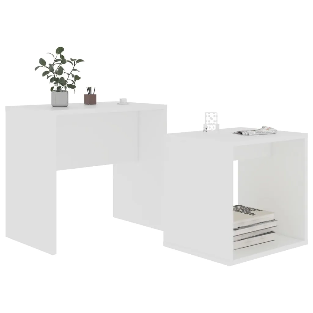 Coffee Table Set White 48x30x45 cm Chipboard