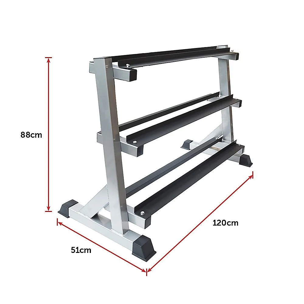 Compact 3 Tier Dumbbell Rack, 500 kg Capacity - Randy & Travis