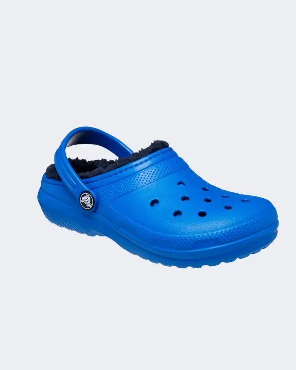 Crocs Classic Lined Clog Kids Lifestyle Slippers Blue Bolt 207010-4Kz