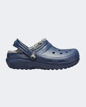 Crocs Classic Lined Clog Kids Lifestyle Slippers Navy/Grey 207010-459