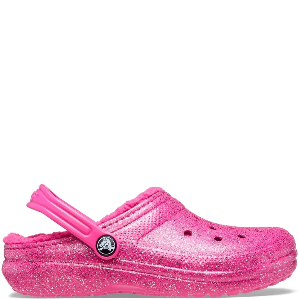 Crocs Toddler Classic Glitter Lined Clog