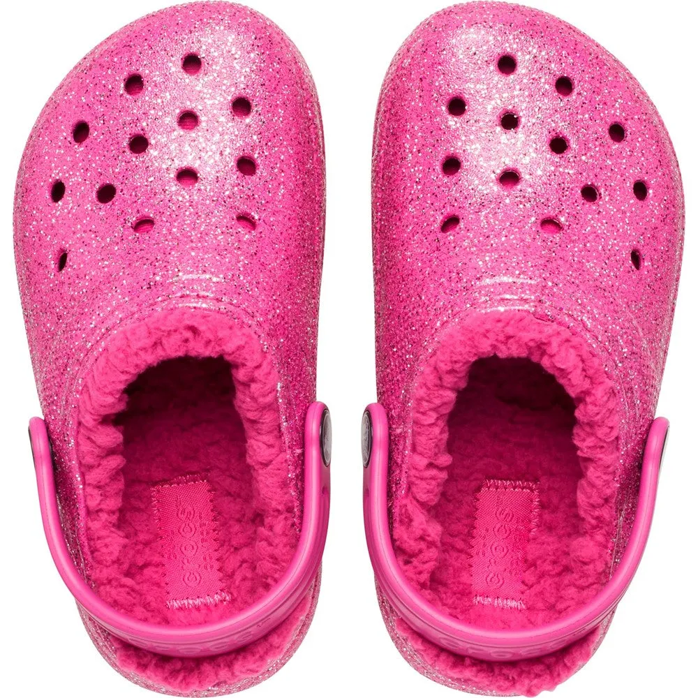 Crocs Toddler Classic Glitter Lined Clog