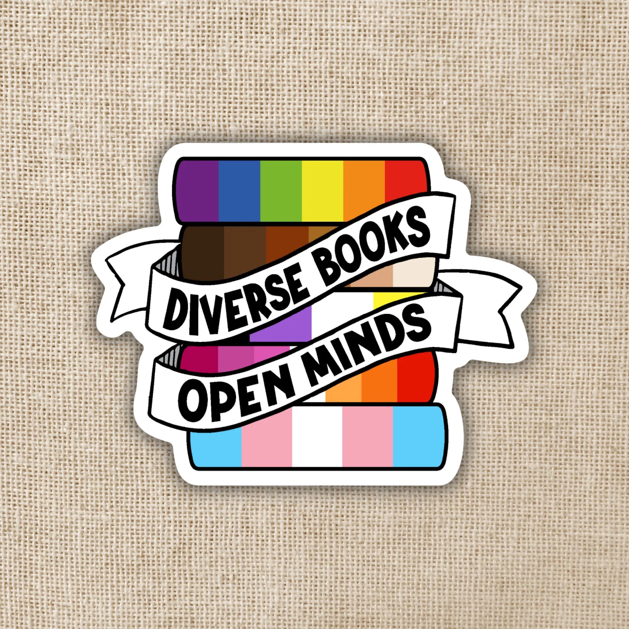 Diverse Books Open Minds Sticker