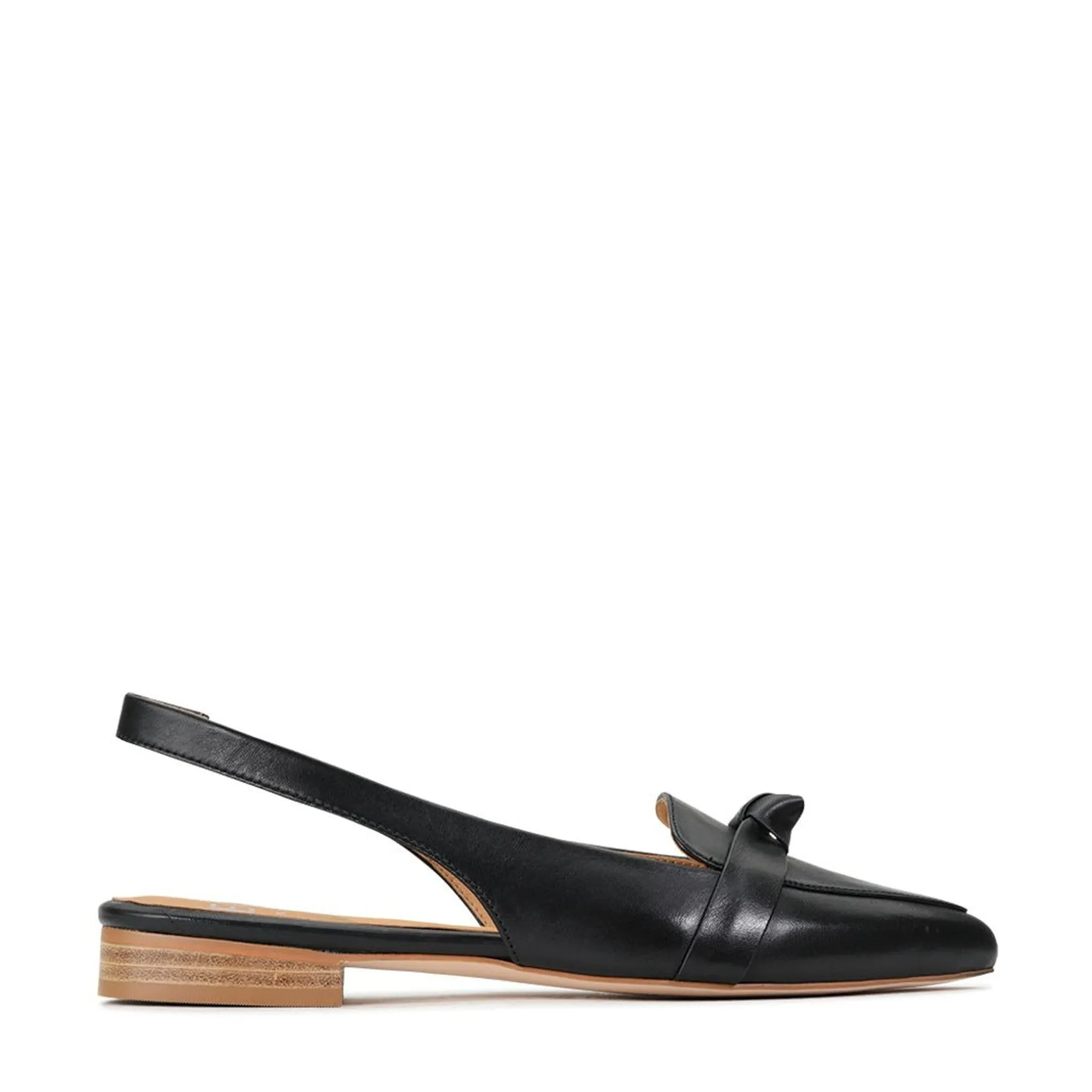 EVIE LEATHER SLING BACK FLATS