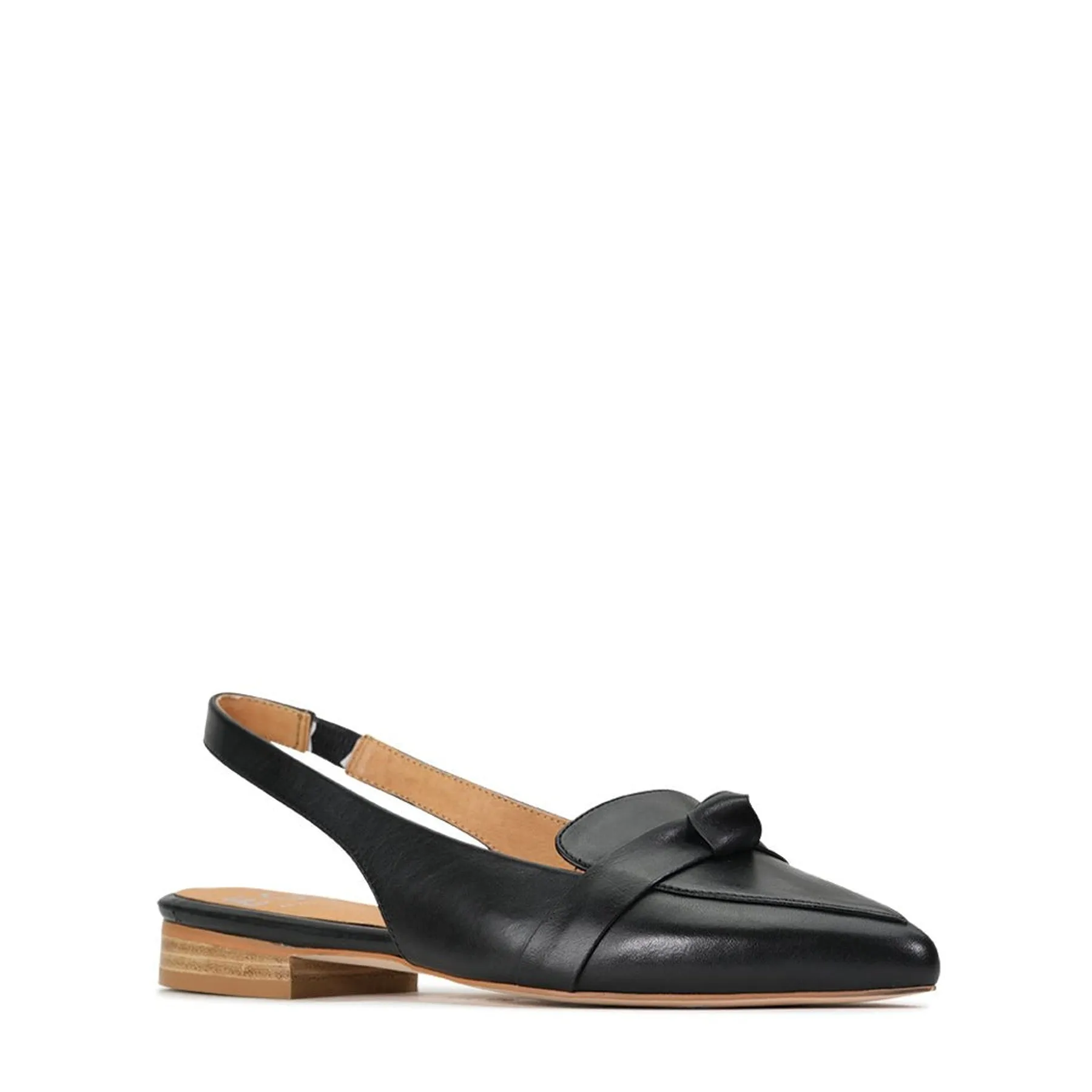 EVIE LEATHER SLING BACK FLATS