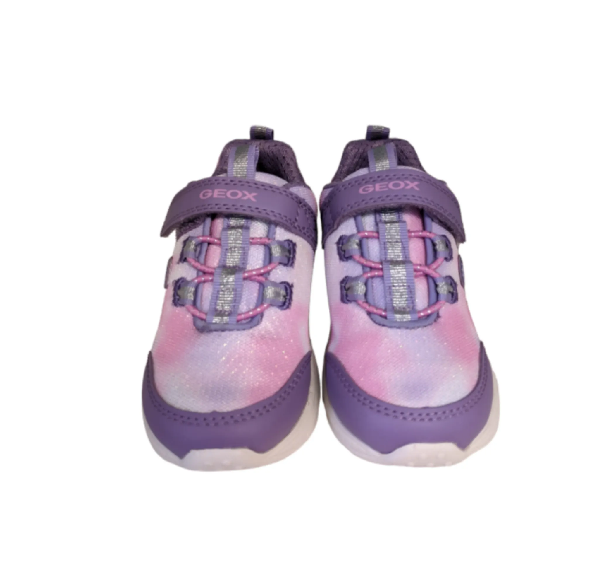 Geox J New Torque Violet Lilac  Velcro Kids Trainers