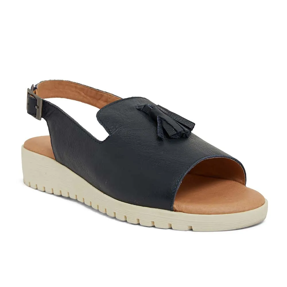 Gilmore Sandal in Navy Leather