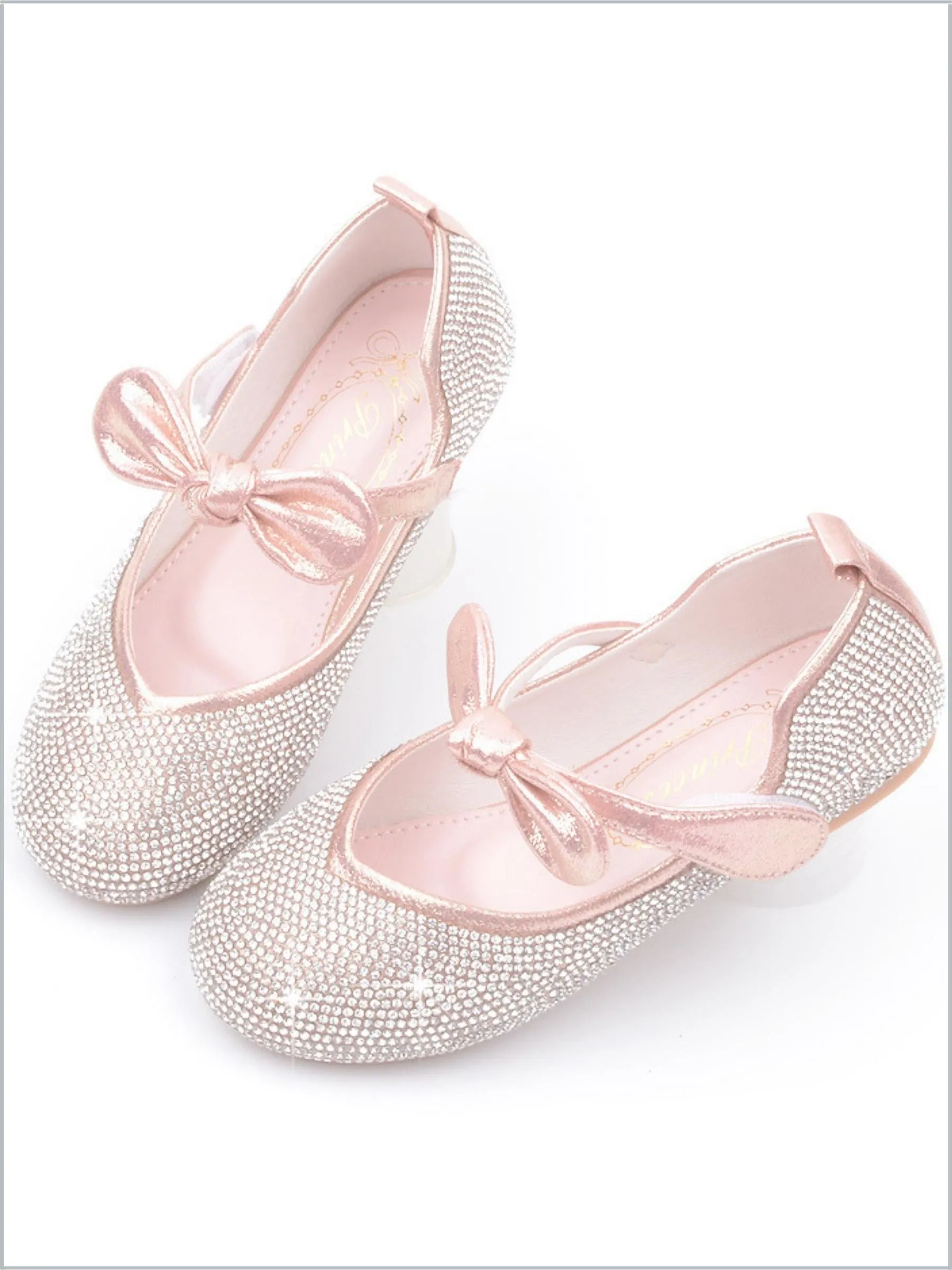 Glitter Bow Flats By Liv and Mia