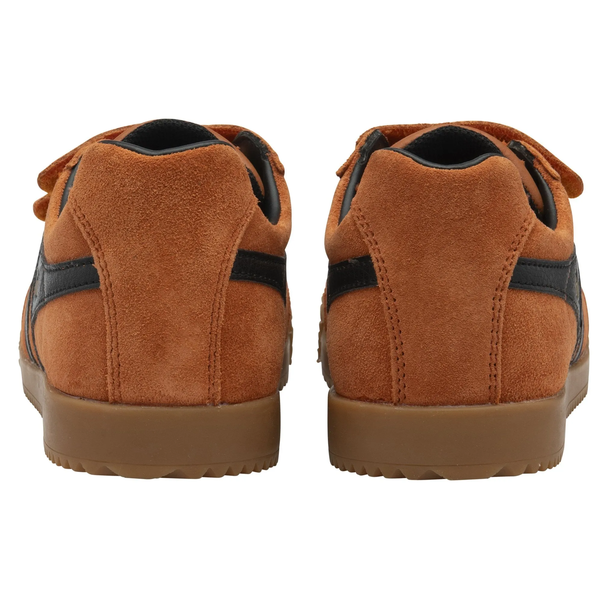 Gola Harrier Moody Orange Black Grey Suede Kids Trainers