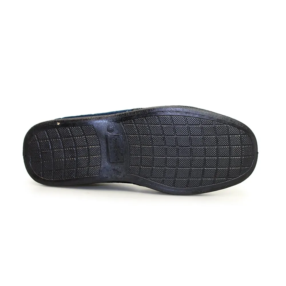 Goodyear Harrison Navy Mens Comfort Memory Foam Slippers