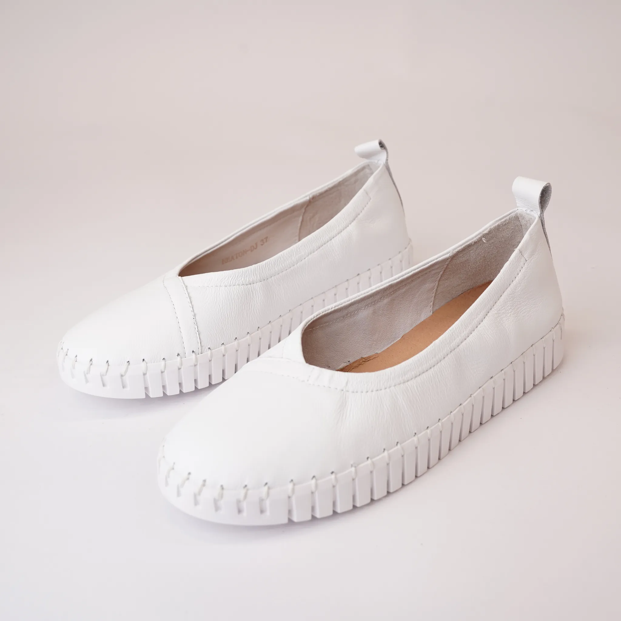 Heaton White Ballet Flats