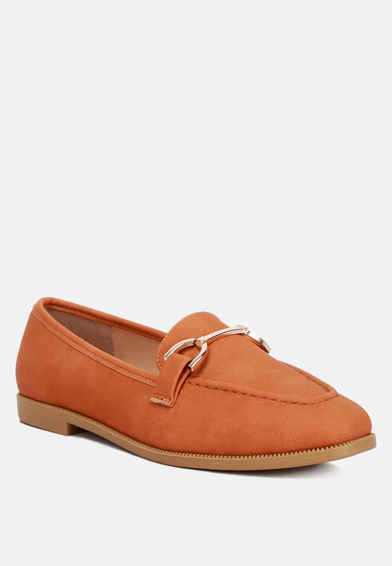 Jagger Horsebit Detail Flat Loafers