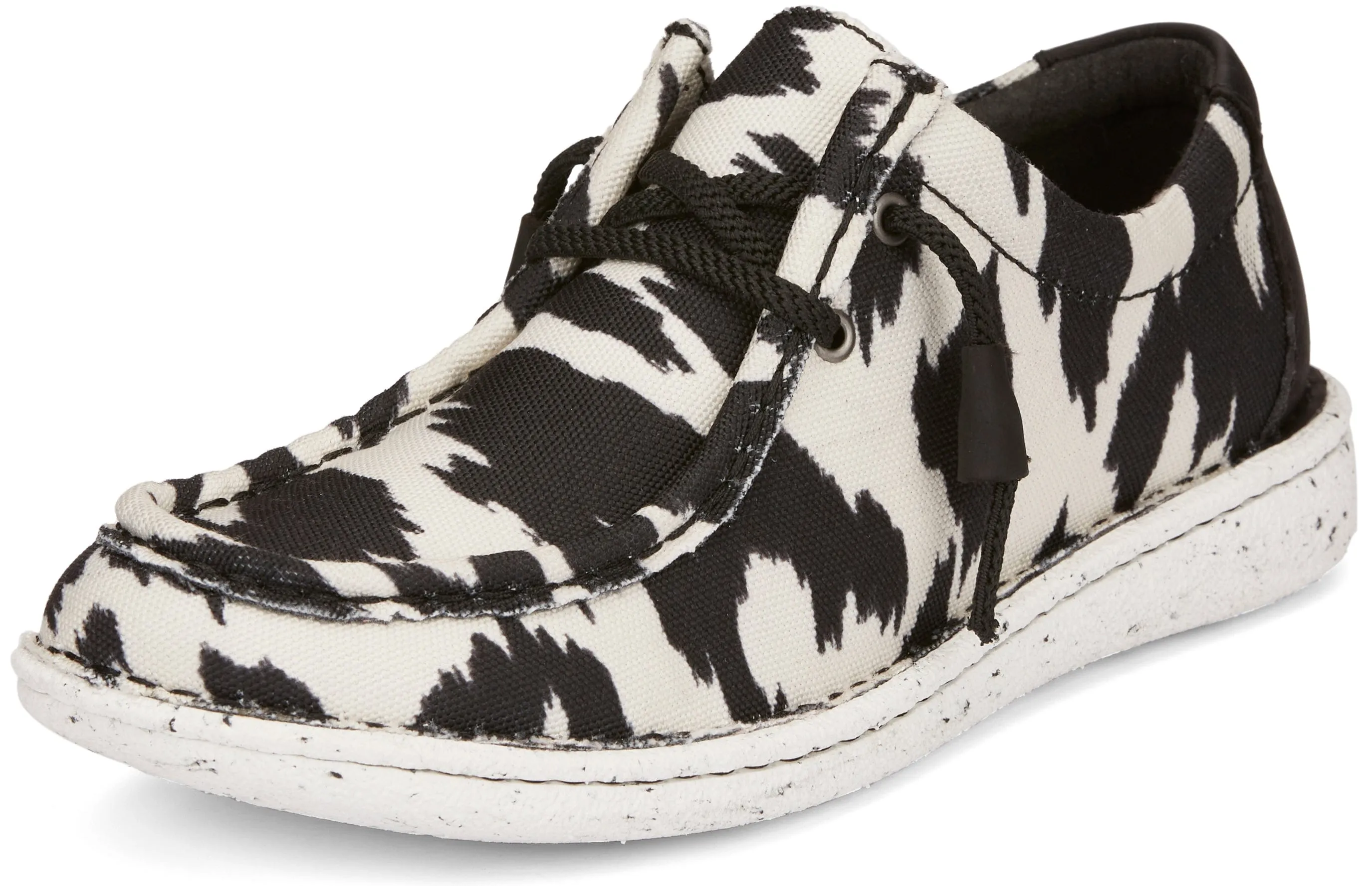 Justin Women's Hazer Black/White Animal Print Slip On Shoes JL172