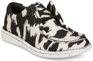 Justin Women's Hazer Black/White Animal Print Slip On Shoes JL172