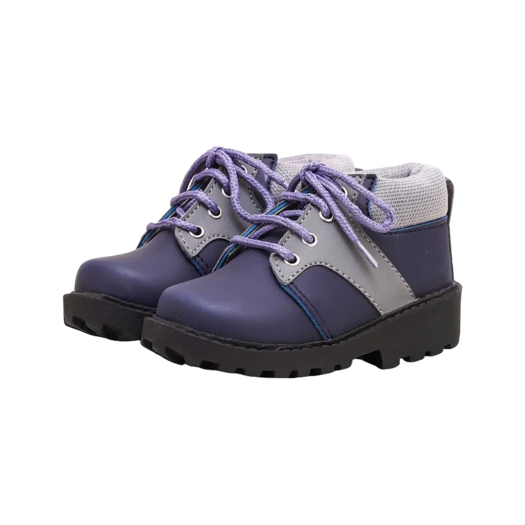 Kids' Two-Tone Hiking Boots with Padded Collar