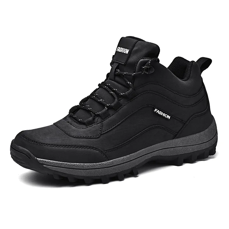 kkboxly kkboxly Men Microfiber Leather Anti-Collision Toe Non Slip Outdoor Hiking Boots