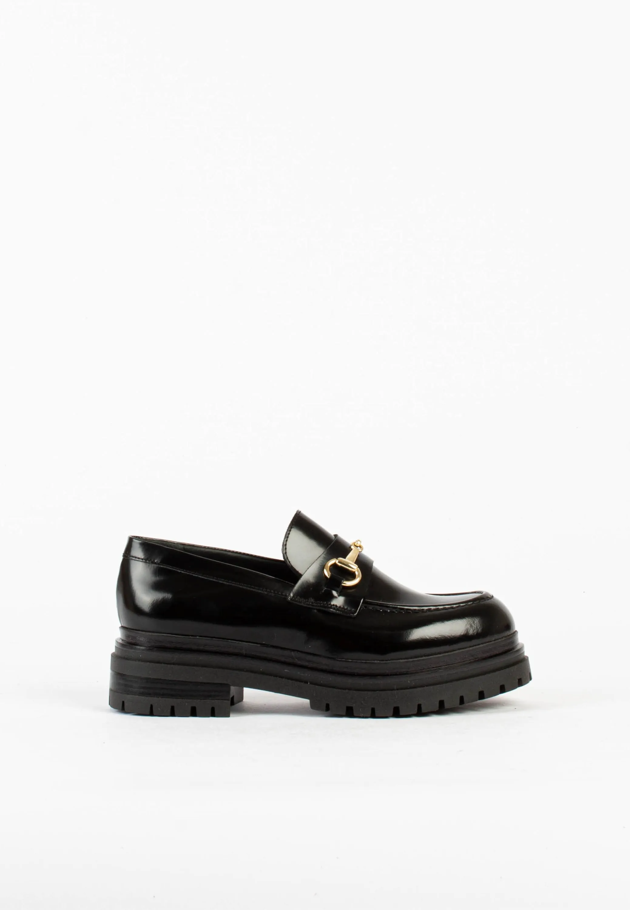 Lala Black Polido Chunky Loafers