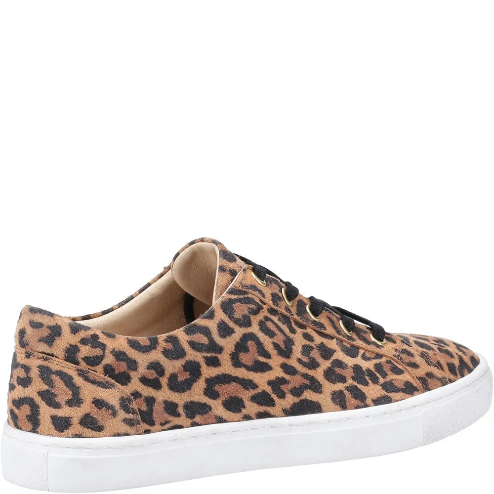 Leopard Print Tessa Lace-Up Trainers