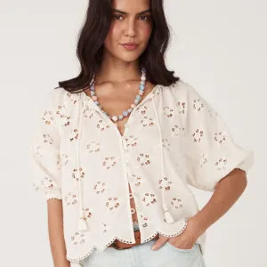 Love Note Broderie Blouse