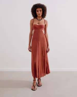 Melinda Long Dress (exchange only) - Brick