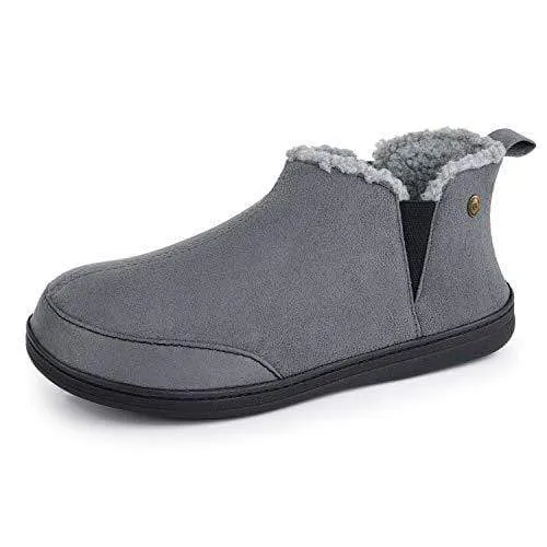 Men's Micro Suede Hi-Top Adjustable Slippers