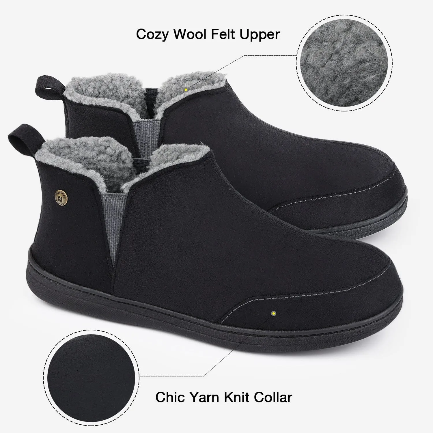 Men's Micro Suede Hi-Top Adjustable Slippers