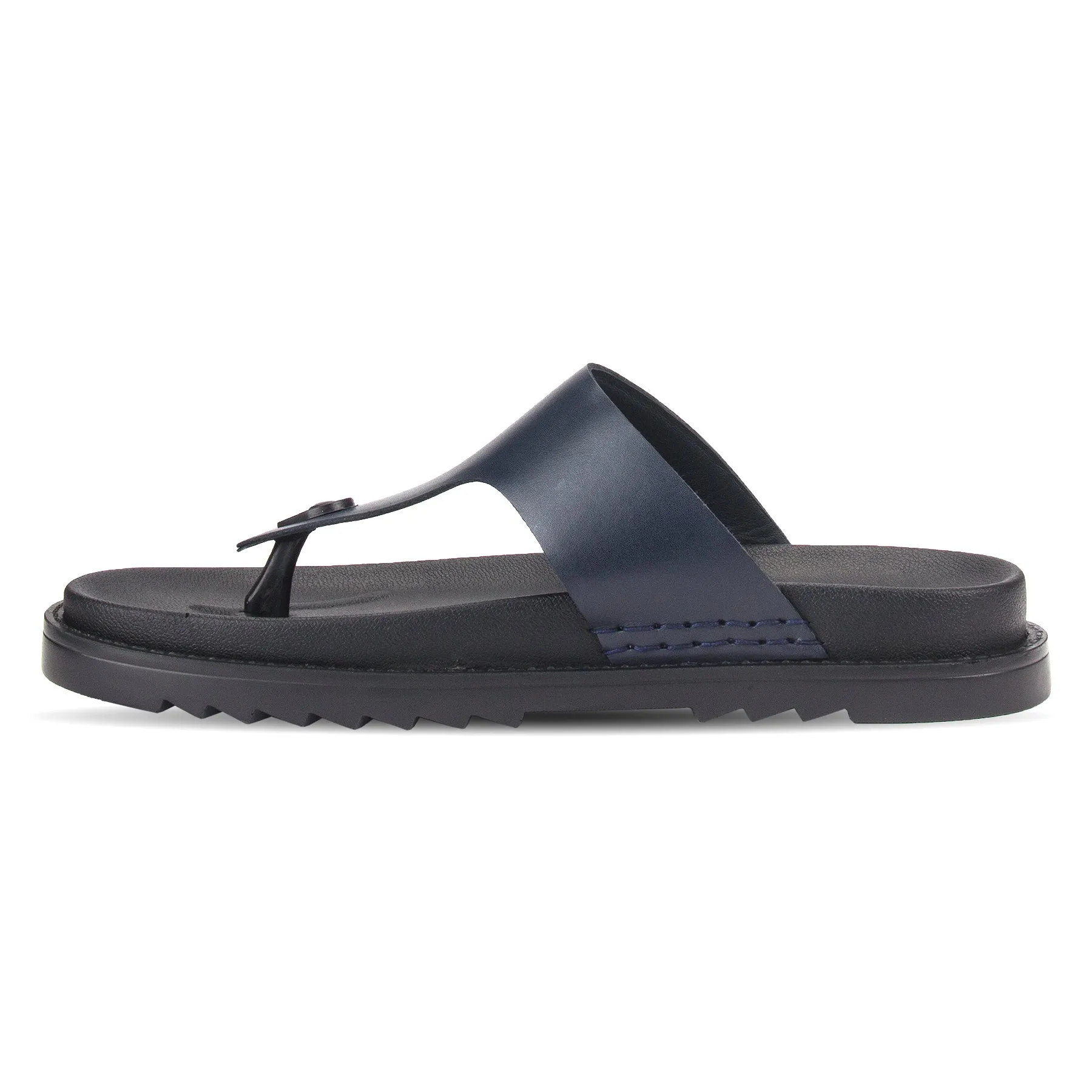 Milano men's leather open-toe flat sandal