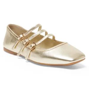 Millie Flat in Gold Metallic