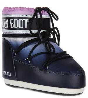 Moon Boot Icon Low Moonri In Blue Pink For Women