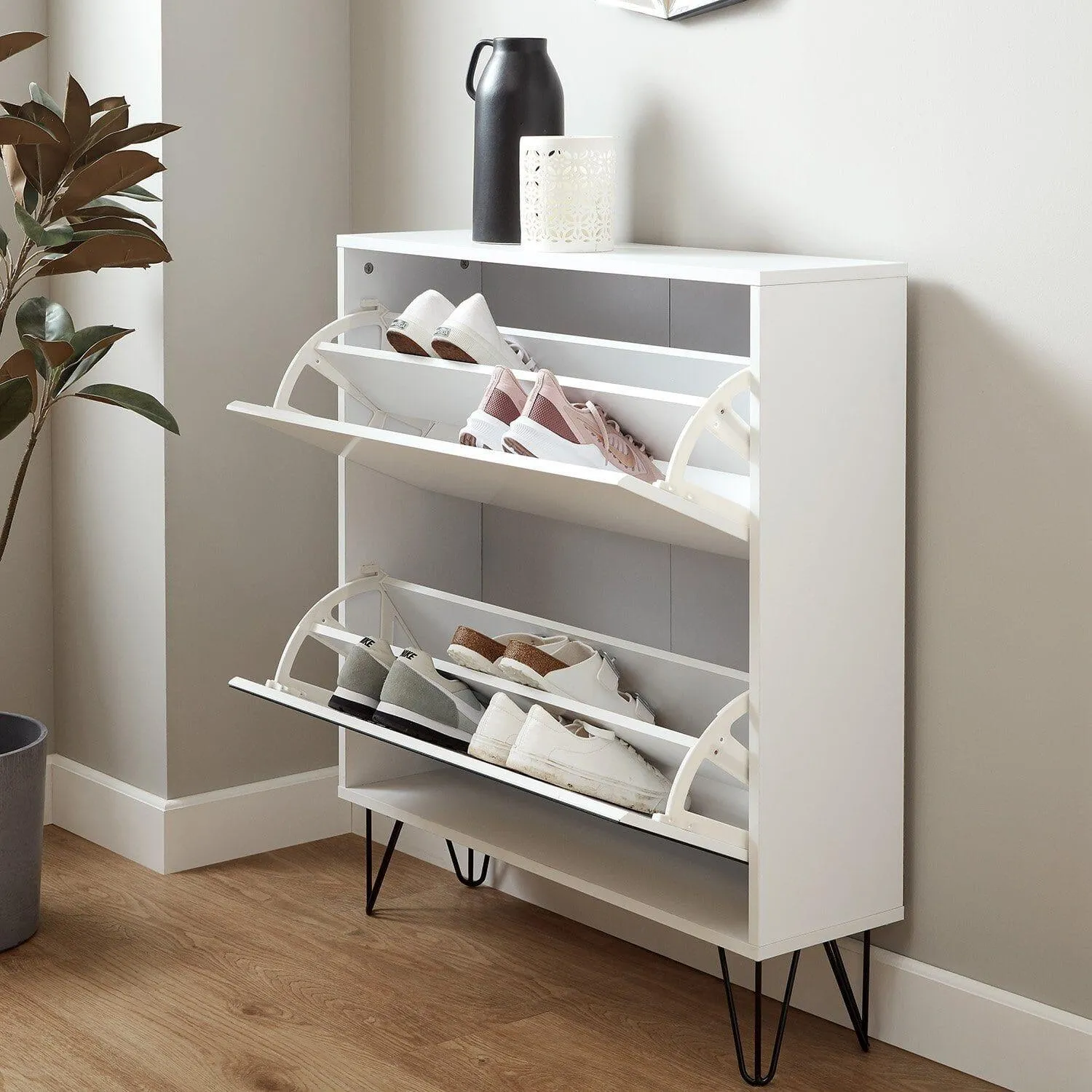 Outlet – Anderson shoe cabinet - 2 door - white