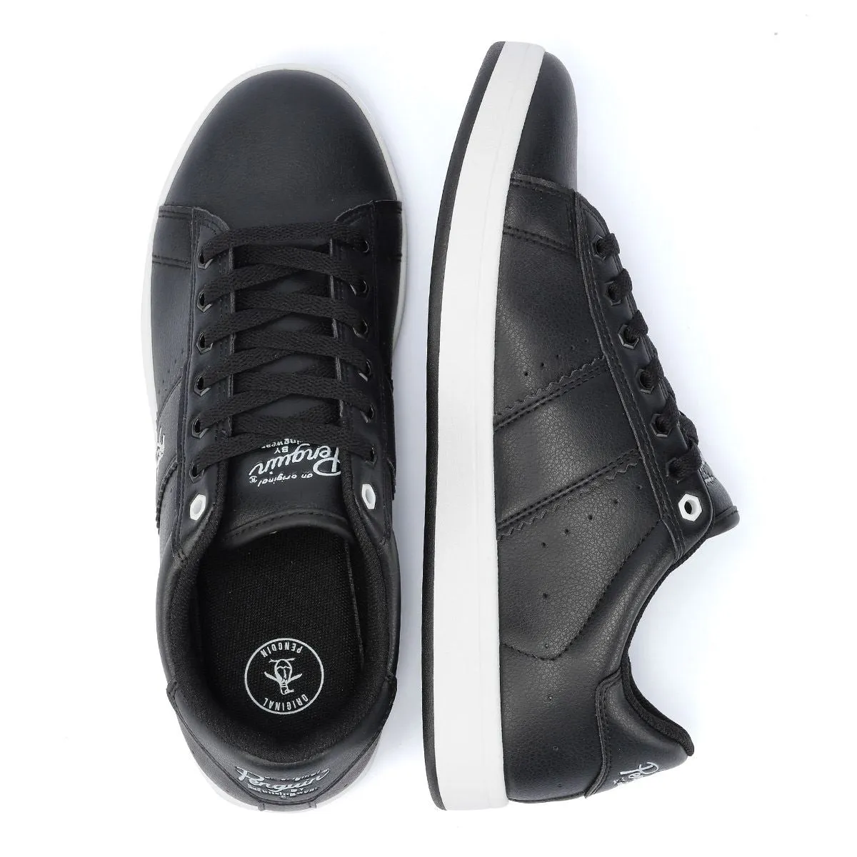 Penguin Steadman Men's Black/White Trainers