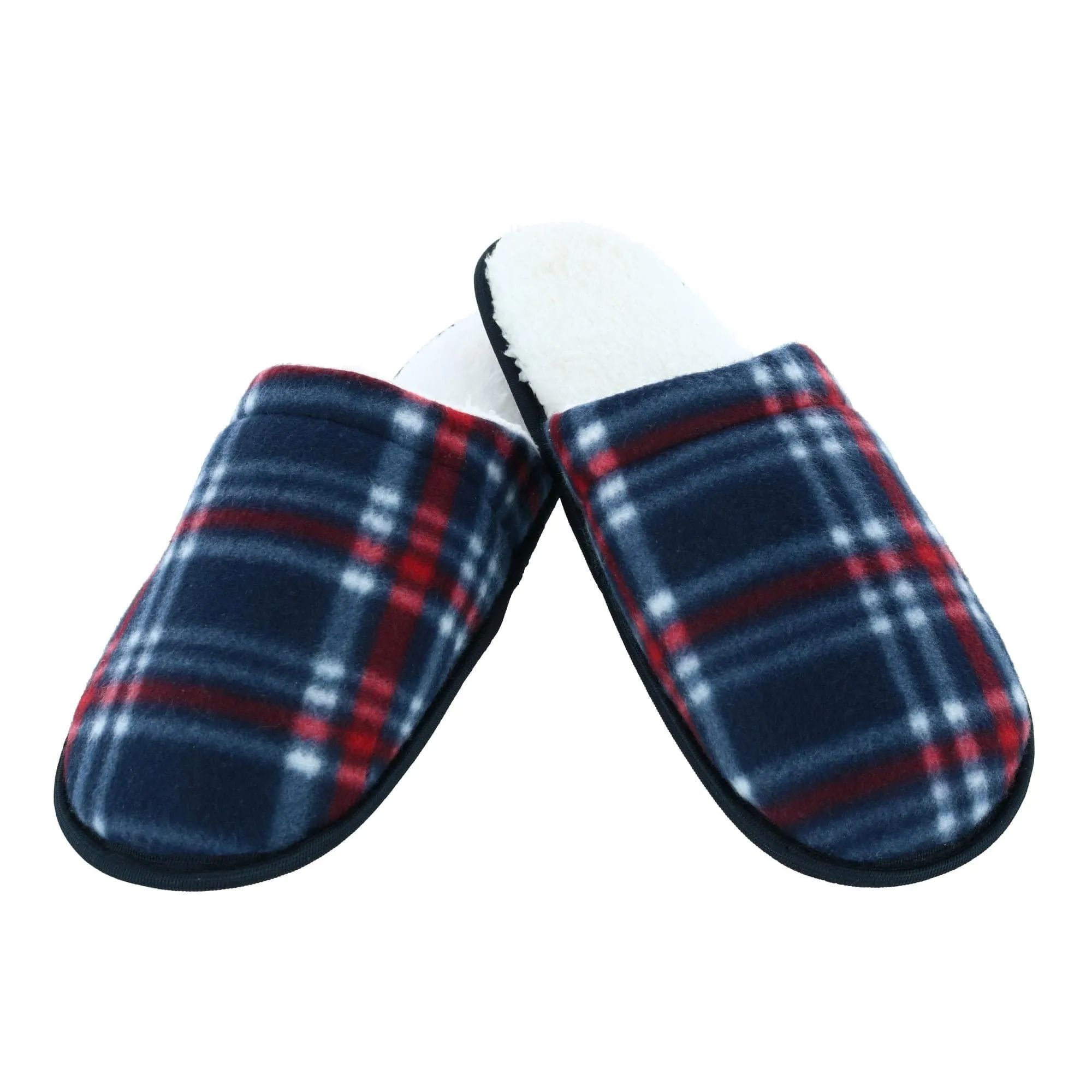 Polar Extreme Men's Classic Plaid Sherpa Lined Slippers