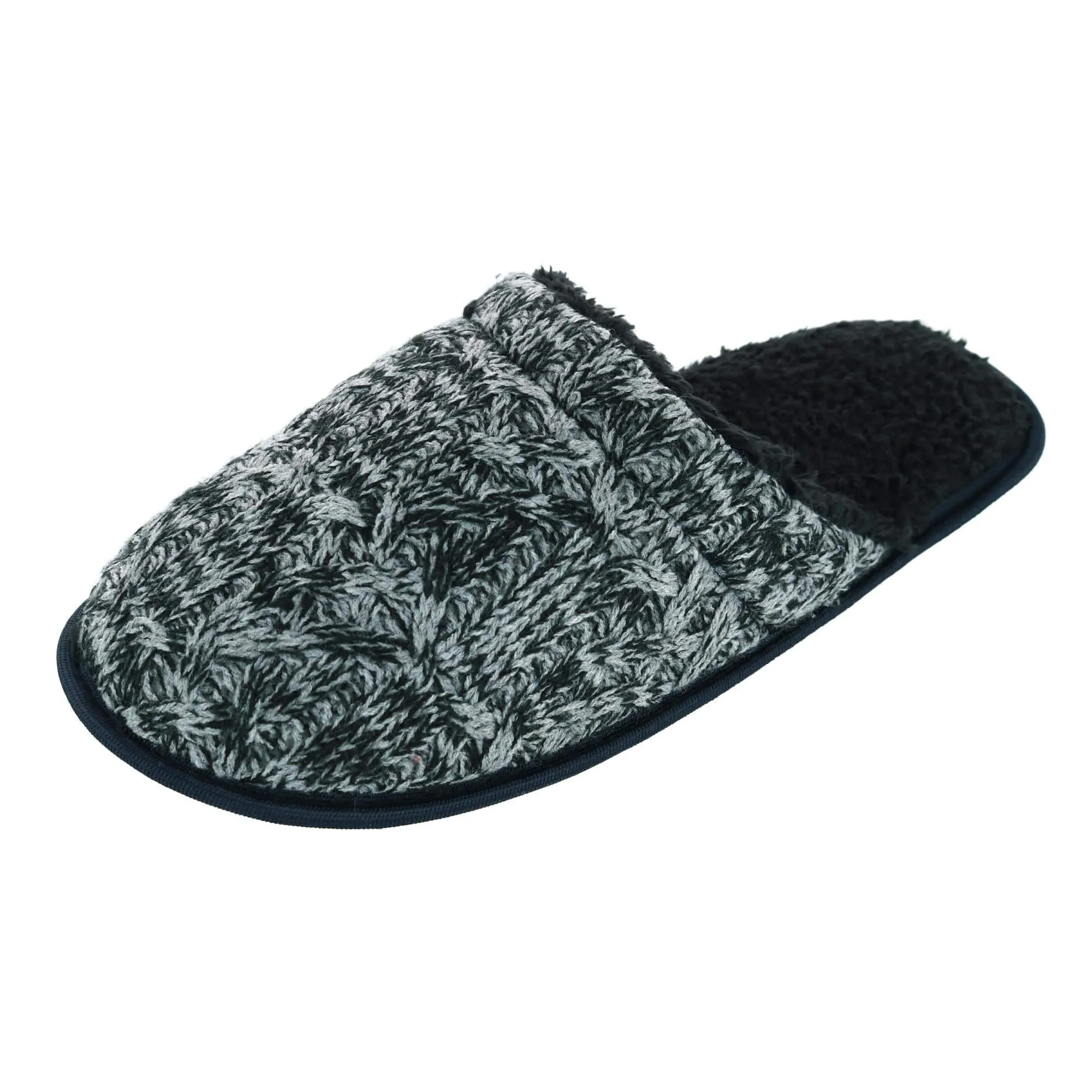 Polar Extreme Men's Knit Sherpa Lined Slippers