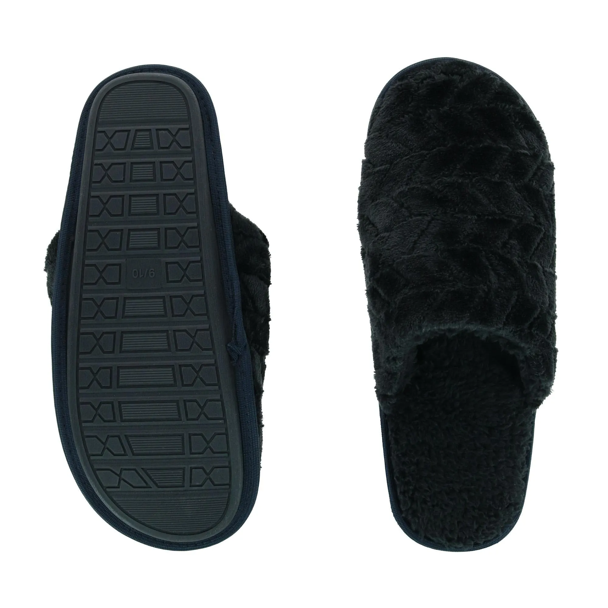 Polar Extreme Men's Plush Chevron Sherpa Lined Slipper