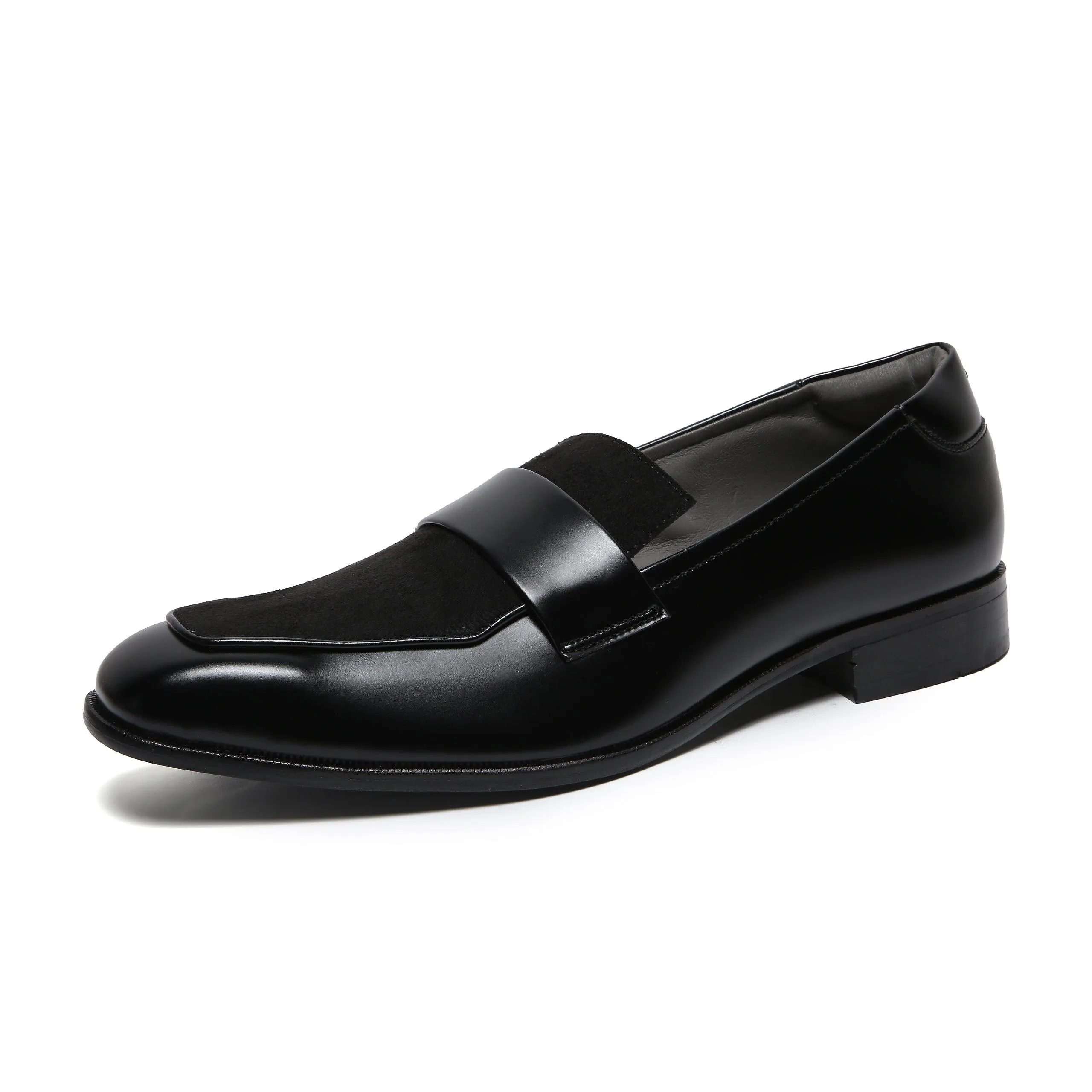 RABONE - BLACK SQUARE TOE SLIP-ON